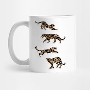 Leopard Shapes Pattern on Green Mug